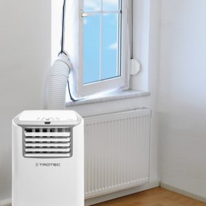 Climatiseur mobile avec évacuation d'air par la fenêtre calfeutrage TROTEC PAC 4100 E